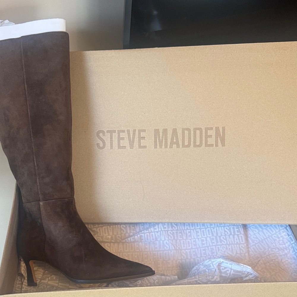 Steve Madden Dark Brown Heeled Boots